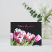 Mooie roze tulpen briefkaart (Staand voorkant)