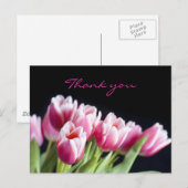 Mooie roze tulpen briefkaart (Voorkant / Achterkant)