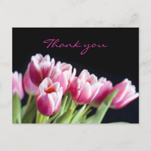 Mooie roze tulpen briefkaart