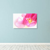 MOOIE ROZE TULPEN CANVAS AFDRUK (Insitu (Houten vloer))