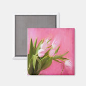 Mooie Roze Tulpen Magneet (Voorkant / Achterkant)