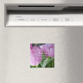Mooie roze tulpen Save datum Magnet (Insitu (Vaatwasser))