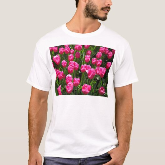 MOOIE ROZE TULPEN T-SHIRT (Voorkant)