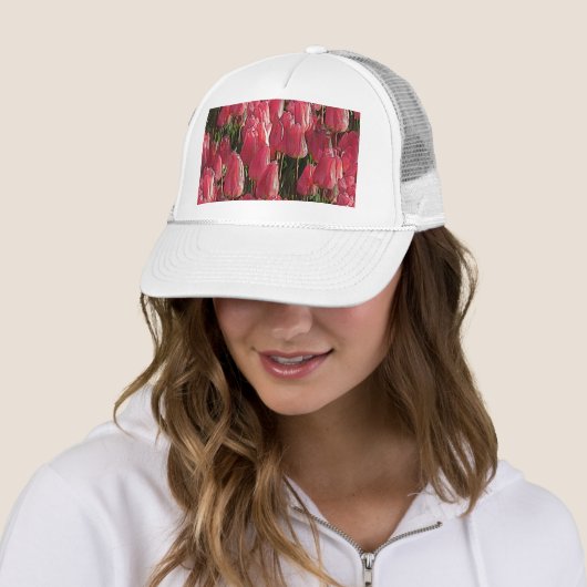 Mooie Roze Tulpen Trucker Pet (In situ)