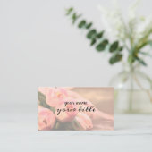 Mooie roze Tulps Achtergrond Visitekaartje (Staand voorkant)