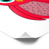 Mooie Roze Uil Illustratie Foto Afdruk (Hoek)