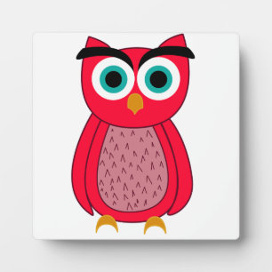 Mooie Roze Uil Illustratie Fotoplaat
