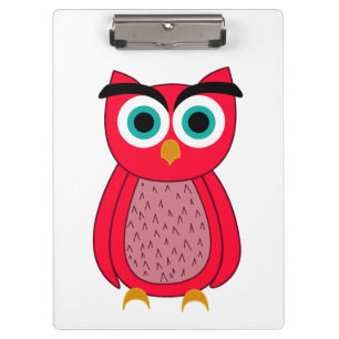 Mooie Roze Uil Illustratie Klembord