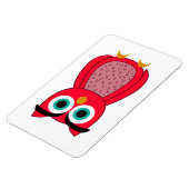 Mooie Roze Uil Illustratie Magneet (Linkerzijde)