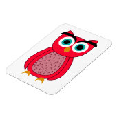 Mooie Roze Uil Illustratie Magneet (Linkerzijde)