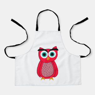 Mooie Roze Uil Illustratie Schort