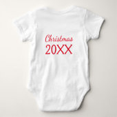 Mooie Roze Uil Snoepstok Eerste Kerstmis Baby  Romper (Achterkant)