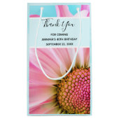 Mooie roze ventiel dicht foto bedankt klein cadeauzakje (Achterkant)