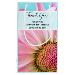 Mooie roze ventiel dicht foto bedankt klein cadeauzakje