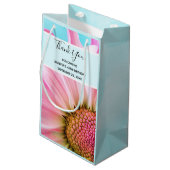 Mooie roze ventiel dicht foto bedankt klein cadeauzakje (Achterkant Gekanteld)