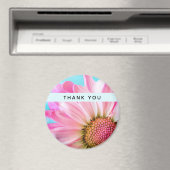 Mooie roze ventiel dicht foto bedankt magneet (Insitu (Vaatwasser))