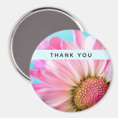 Mooie roze ventiel dicht foto bedankt magneet (Voorkant / Achterkant)