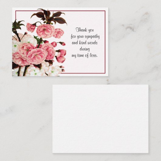 Mooie roze ventilator bedankt notitiekaartje (Voorkant / Achterkant)