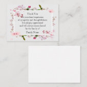 Mooie roze ventilator - Hartelijk dank Notitiekaartje (Voorkant / Achterkant)