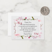 Mooie roze ventilator - Hartelijk dank Notitiekaartje (Voorkant / Achterkant in situ)