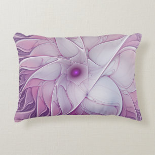 Mooie roze ventilator moderne Abstracte fractale k Accent Kussen