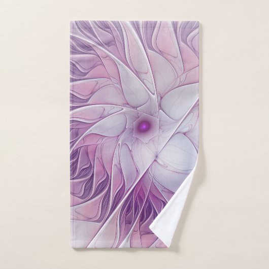 Mooie roze ventilator moderne Abstracte fractale k Bad Handdoek (Handdoek)