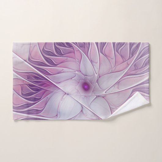 Mooie roze ventilator moderne Abstracte fractale k Bad Handdoek (Handdoek)