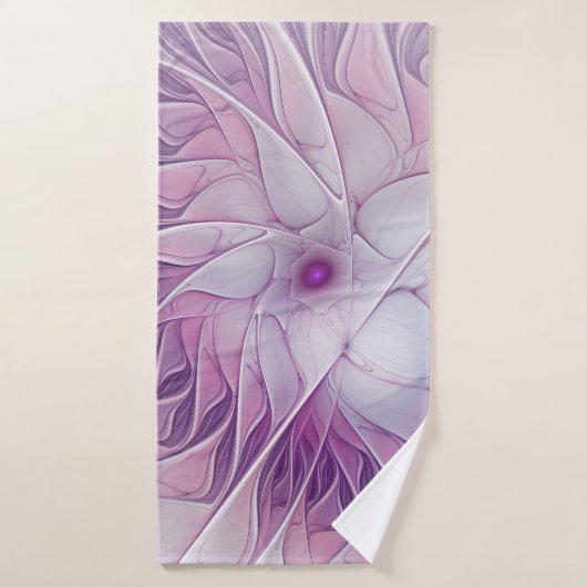 Mooie roze ventilator moderne Abstracte fractale k Badhanddoek (Badhanddoek)