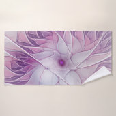 Mooie roze ventilator moderne Abstracte fractale k Badhanddoek (Badhanddoek)