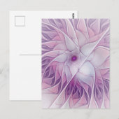 Mooie roze ventilator moderne Abstracte fractale k Briefkaart (Voorkant / Achterkant)