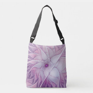 Mooie roze ventilator moderne Abstracte fractale k Crossbody Tas