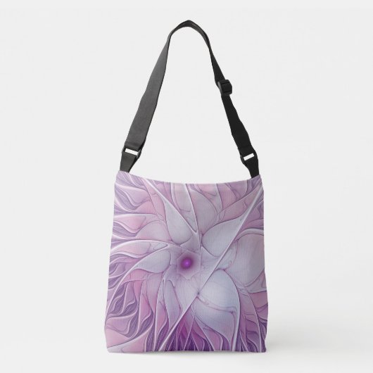 Mooie roze ventilator moderne Abstracte fractale k Crossbody Tas (Voorkant)