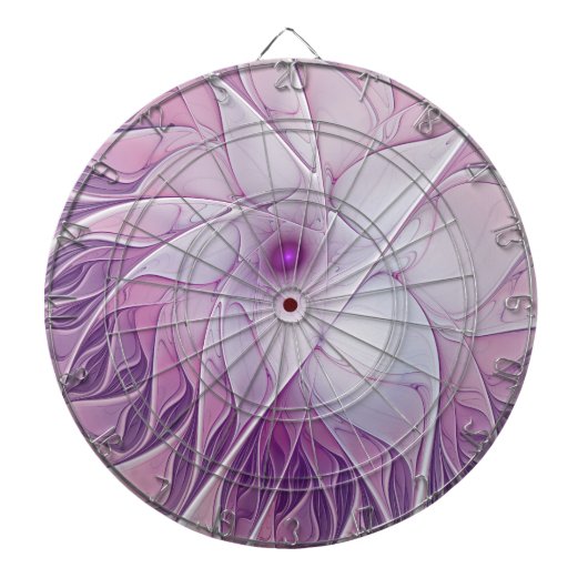 Mooie roze ventilator moderne Abstracte fractale k Dartbord (Voorkant)