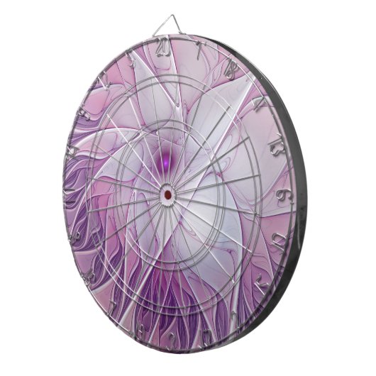 Mooie roze ventilator moderne Abstracte fractale k Dartbord (Voorkant Rechts)