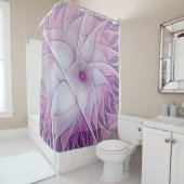 Mooie roze ventilator moderne Abstracte fractale k Douchegordijn (In situ)
