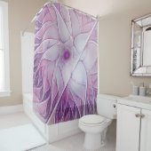 Mooie roze ventilator moderne Abstracte fractale k Douchegordijn (In situ)