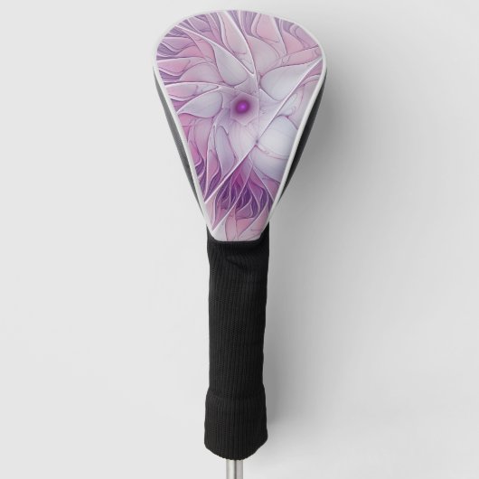 Mooie roze ventilator moderne Abstracte fractale k Golfheadcover (Voorkant)