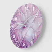 Mooie roze ventilator moderne Abstracte fractale k Grote Klok (Hoek)