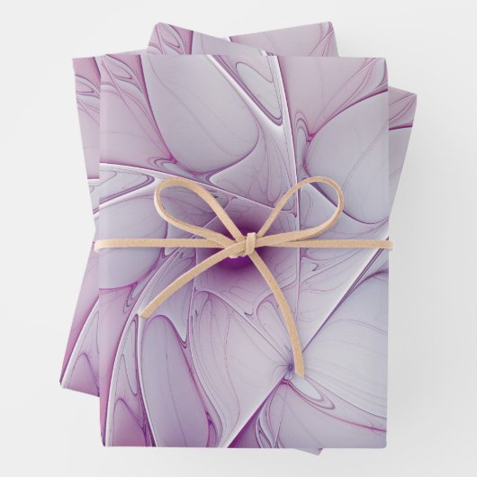 Mooie roze ventilator moderne Abstracte fractale k Inpakpapier Vel (In situ)