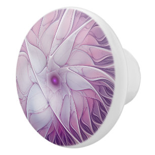 Mooie roze ventilator moderne Abstracte fractale k Keramische Knop