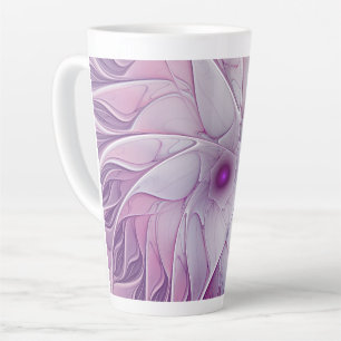 Mooie roze ventilator moderne Abstracte fractale k Latte Mok