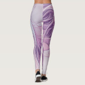 Mooie roze ventilator moderne Abstracte fractale k Leggings (Achterkant)