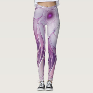 Mooie roze ventilator moderne Abstracte fractale k Leggings