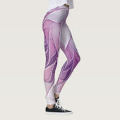Mooie roze ventilator moderne Abstracte fractale k Leggings (Rechts)