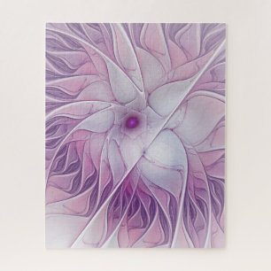 Mooie roze ventilator moderne Abstracte fractale k Legpuzzel