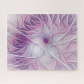 Mooie roze ventilator moderne Abstracte fractale k Legpuzzel (Horizontaal)