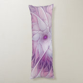 Mooie roze ventilator moderne Abstracte fractale k Lichaamskussen (Achterkant (Verticaal))