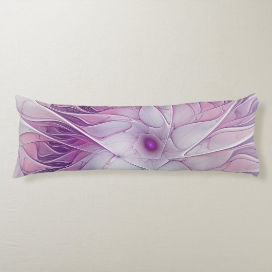 Mooie roze ventilator moderne Abstracte fractale k Lichaamskussen (Voorkant)