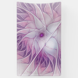 Mooie roze ventilator moderne Abstracte fractale k Spandoek