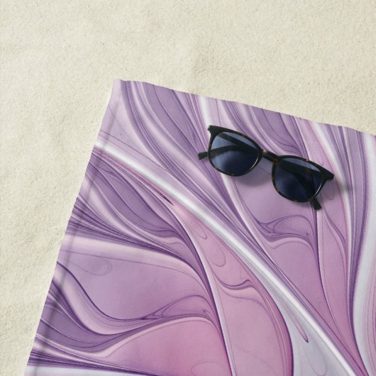 Mooie roze ventilator moderne Abstracte fractale k Strandlaken (In situ)